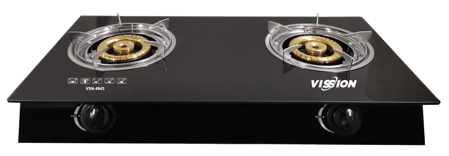 VSN-4943 Vission Tempered Top Glass Double Burner
