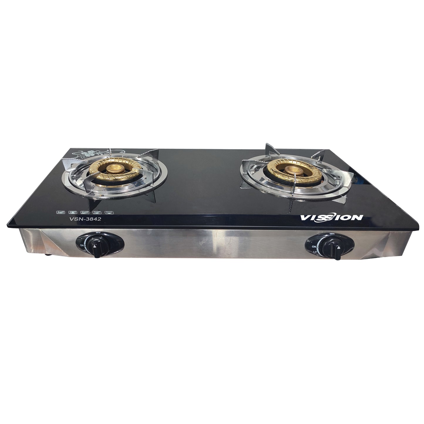 VSN-3842 Glass Top Double Burner