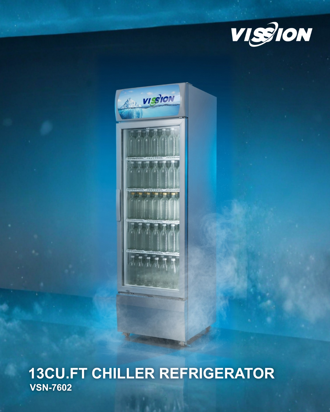 13cu.ft Vission No Frost Inverter Upright Chiller